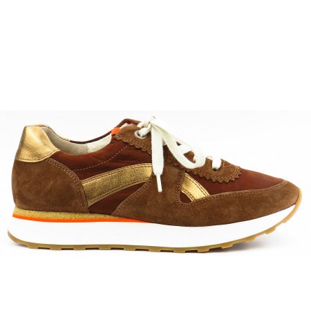 Paul Green Nubuk nut/cigar Sneaker in nut/cigar kombi. Paul Green Nubuk nut/cigar Sneaker in nut/cigar kombi.