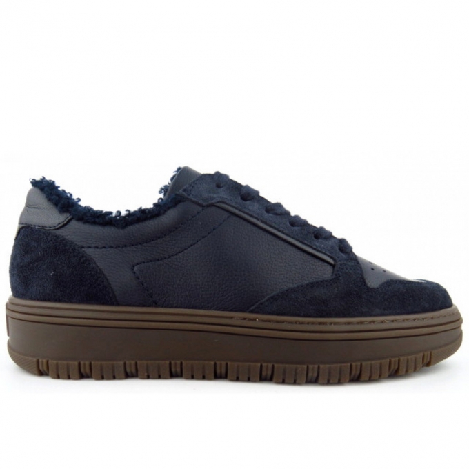 Paul Green Nubuk Calf space sportlicher Schnürer in Blau