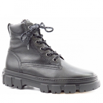 Paul Green Calf black Lammfell Stiefelette in Schwarz