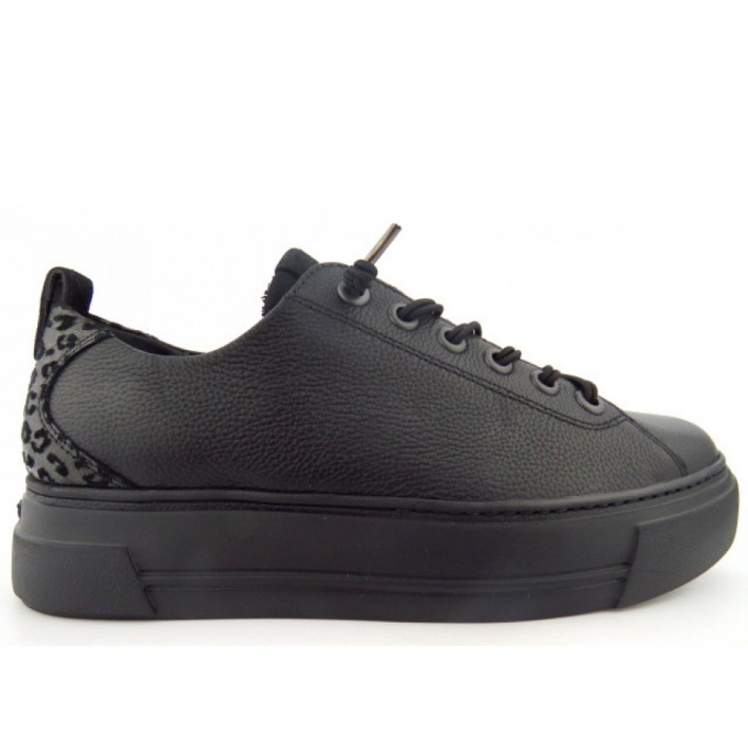 Paul Green Calf Sneaker low in Schwarz