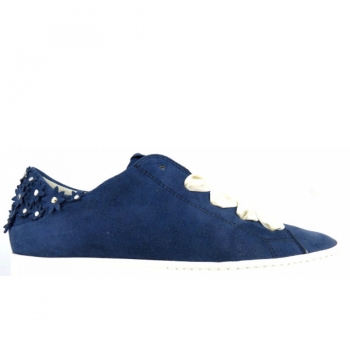 Paul Green Samtziege Metallic space Sneaker low in Blau